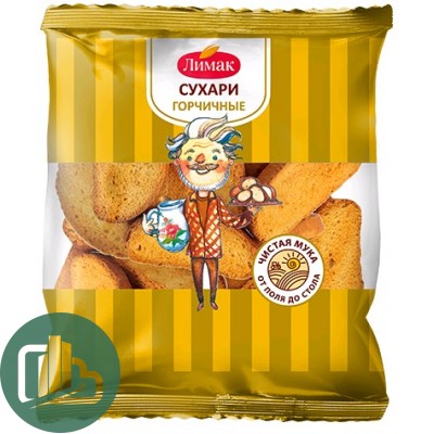 Лимак Сухари Горчичные 300гр 1/15