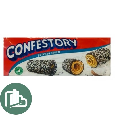 Вафельные рулетки CONFESTORY глазированные с кокосом 120гр 1/20