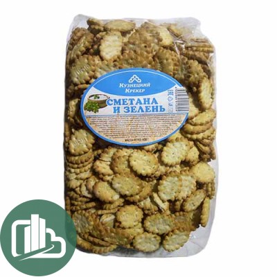 Печенье Крекер 400гр Сметана и зелень 1/13 Кузнецкий