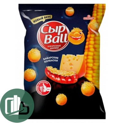Кукурузные шарики со вкусом колбасы СырBall 140гр 1/12