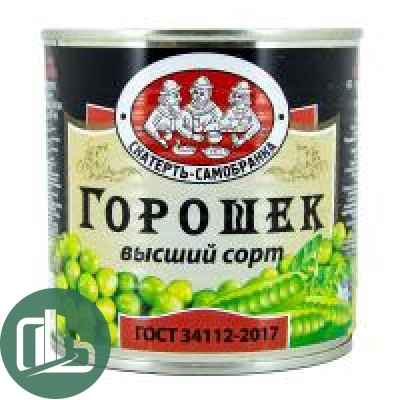 Скатерть - Самобранка Горошек зел. 425мл ж/б 1/12