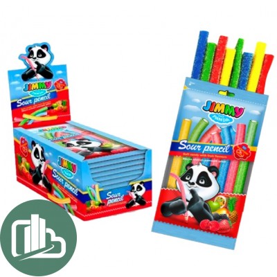 АТВ Жевательный мармелад 75гр DAMLA Кислые карандаши  Jimme sour pencil Ассорти 1/12 (6)
