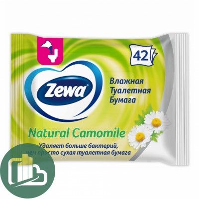 Zewa влажная туалетная бумага  42шт 