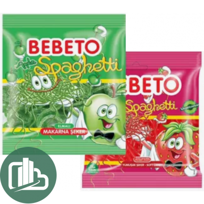 Бебето мармелад стенд 80гр спагетти 1/12