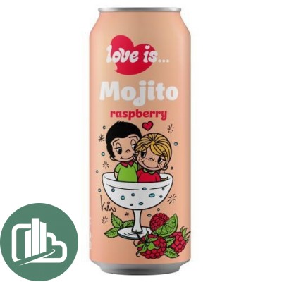 Напиток LOVE IS Мохито со вкусом малина 450мл 1/12