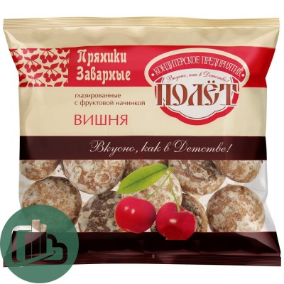 Пряники Полёт Вишня 300 гр. 1/15