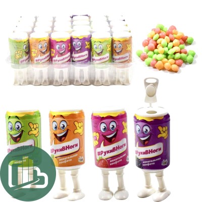 КАНДИ МАСТЕР Жевательная конфета 10гр Руки в Ноги 1/30 (20)