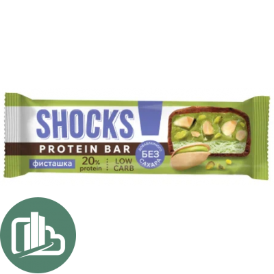 Протеиновый батончик Shok 50гр Фисташка 1/12