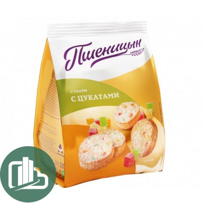 Тимоша Сухари 200гр ПШЕНИЦЫН С Цукатами 1/10