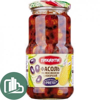 Пиканта Фасоль по-мексикански с кукурузой 530гр 1/6