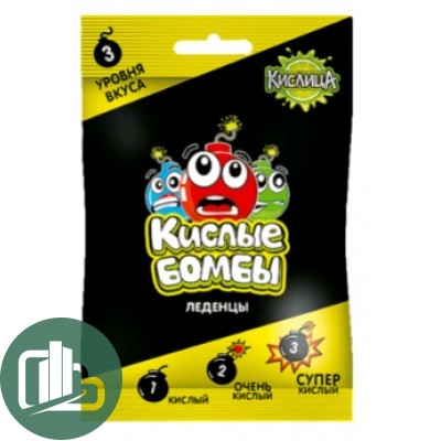 Канди Мастер Кислые Бомбочки Арбуз 15гр 1/24 (12)