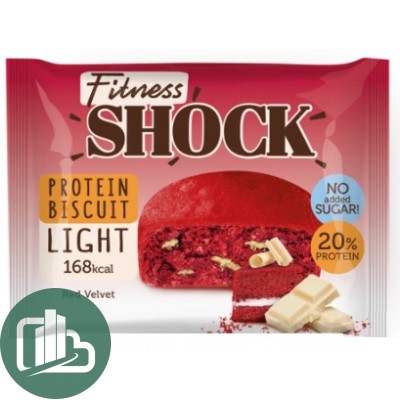Протеиновый батончик Shok 40гр Бисквит РЭД ВЕЛЮР 1/10
