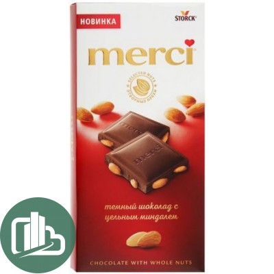 Мерси шок, цельный миндаль 100 гр. 1/15