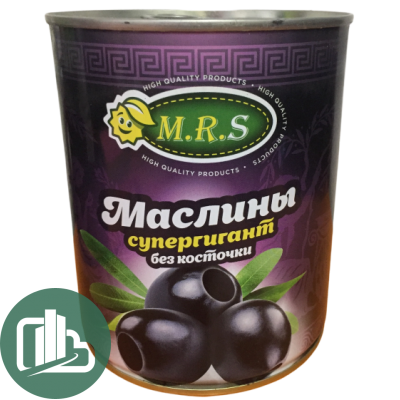 Маслины М,R,S, б/к 280гр ж/б 1/12
