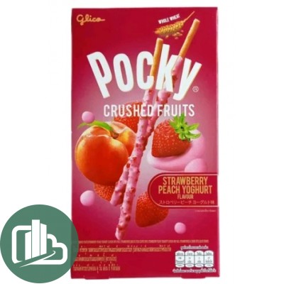 Палочки Покки Персик и Клубника в Йогурте 38гр 1/6 (10)