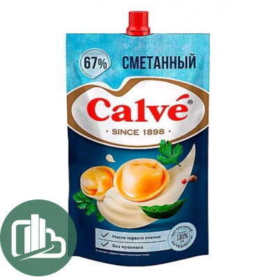 Майонез Calve Сметанный 67%д/п 400гр 1/24