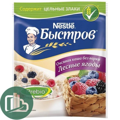 Нестле Быстров каша овсяная Лесные ягоды 40гр 1/17
