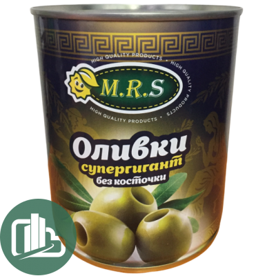 Оливки M,R,S б/к супер гигант 850мл 1/12