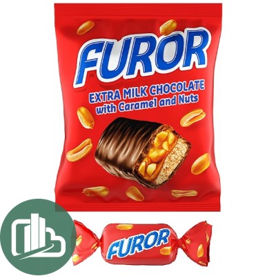 Яшкино Конф. 500гр Furor Soft карамель арахис 1/10