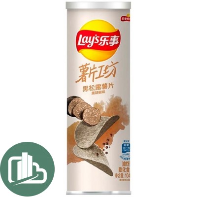 Чипсы Lay's stax из картошки и трюфеля со вкусом чёрного перца 104гр 1/24 (03208)