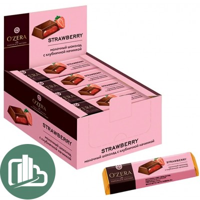 Яшкино Шоколад молочный OZera Клубника 50гр 1/20