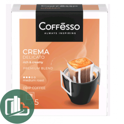 Кофе Coffesso classlco delicato молотый пак 9гр 1/5