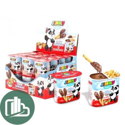 АТВ Бисквитные палочки 52гр Jimme cream с ореховой пастой 1/24 (4)