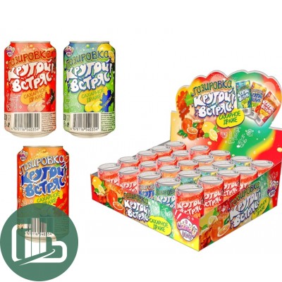 КТ Сахарное драже 4гр Крутой встряс газировка в банках 1/30 (12)