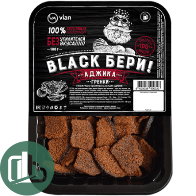 VIAN Гренки BLACK БЕРИ Аджика 100гр 1/20