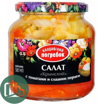 Валдайский погребок Салат *Крымский* с томатами и сладким первом 500мл 1/6