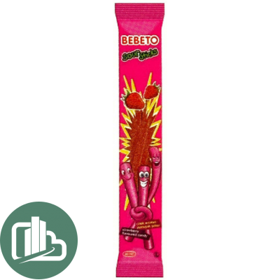 Бебето Соур Стикс 30гр Клубничный 1/24 (6)