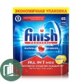 Finish All in 1 таблетки (лимон) для посудомоечной машины, 65 шт.