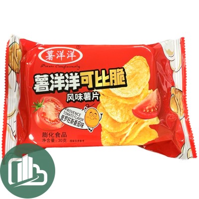 Чипсы Shu Yangyang 30гр Crispy томатные 1/20 (10)
