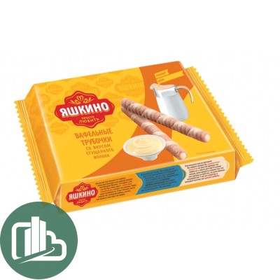 Яшкино Вафельные Трубочки 190гр Сгущеное молоко 1/24