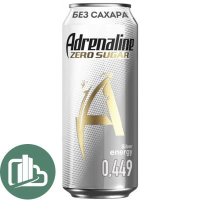 Адреналин Раш 0,449л ZERO SILVER ENERGY (Белый) 1/12