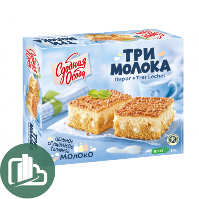 Пирог Три Молока 400гр 1/6 (Черемушки)