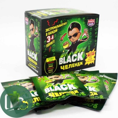 Жевательная конфета BLACK Челендж 15гр 1/20 