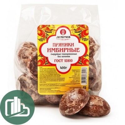 Пряники Имбирные  400гр 1/14 (Щекино, Демичев)