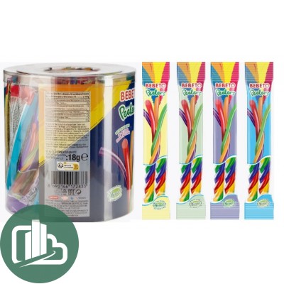 Бебето мармелад Peelers Tubs 4 вкуса ассорти банка 18гр 1/50 (6)