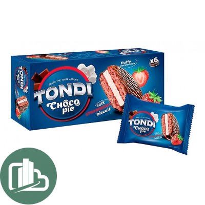 Яшкино Tondi Choco Pie Чоко Пай Клубника 180гр 1/16