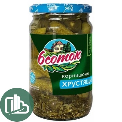 6 Соток Корнишоны Хрустящие 350гр 1/6