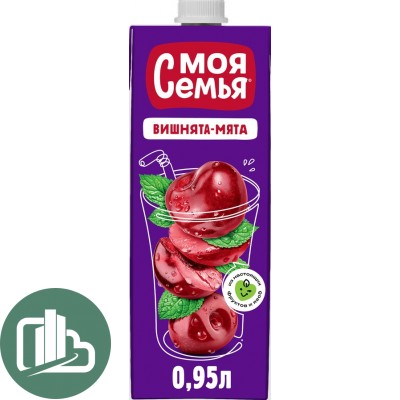 Моя семья 0,95л Груша-черн. рябина- вишня 1/8