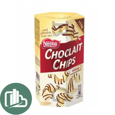 Шоколадные чипсы Нестле Nestle choclait chips white 115гр 1/15