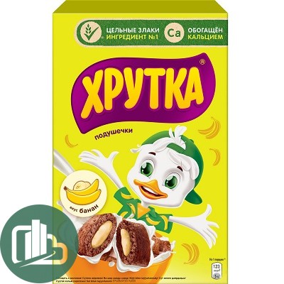 Готов завтрак ХРУТКА 220гр Подушечки банановые картон 1/8