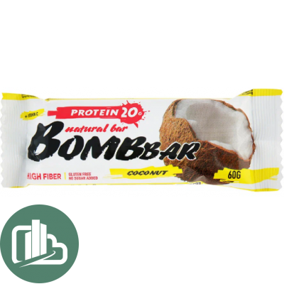 Протеиновый батончик 60гр Bombbar Кокос 1/20