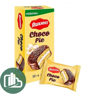 Яшкино Choco Pie начинка из маршмеллоу 180гр 1/16