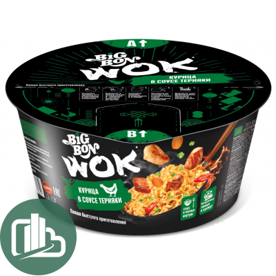 Биг-Бон Лапша 85гр WOK Курица в соусе Терияки 1/24