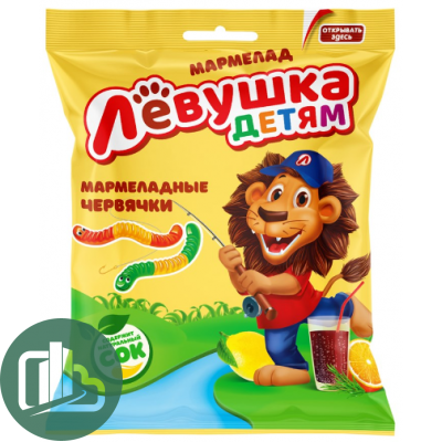 Мармелад Левушка 70гр 1/16 Червячки