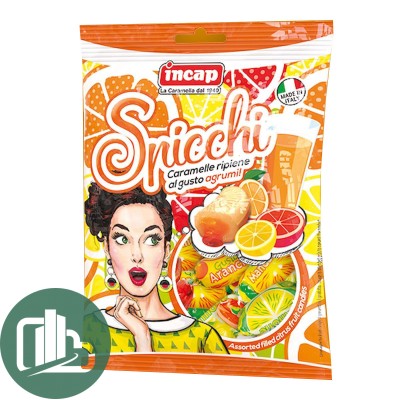 Конфеты Дольки с начинкой Апельсина и Лимона 125гр (Spicchi AR /LIM)