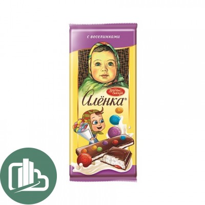 Аленка 87гр с начинкой с веселинками 1/10